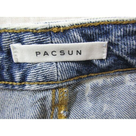 PacSun Cutoff Jean Shorts Womens Size 28 Blue Denim Pockets Flat Front High Rise - Picture 4 of 10
